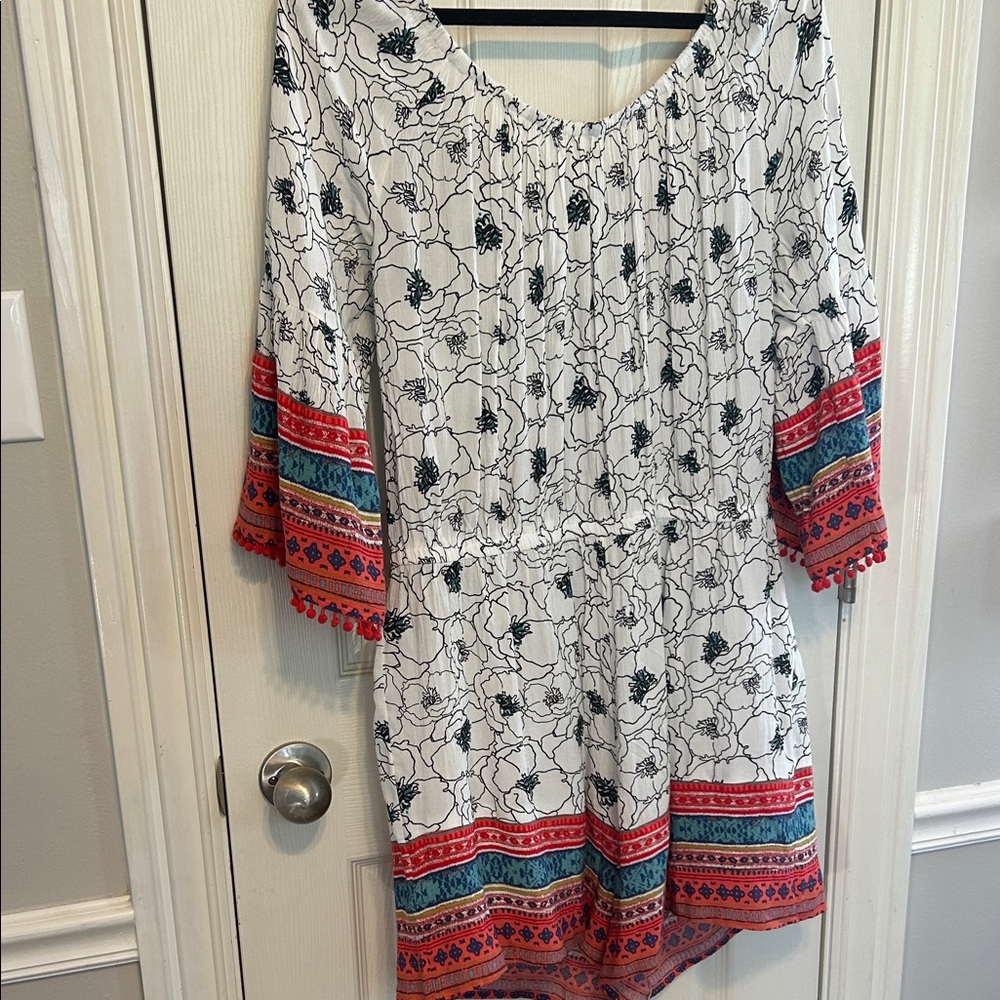 Floral Off-Shoulder Women's Romper with Shorts